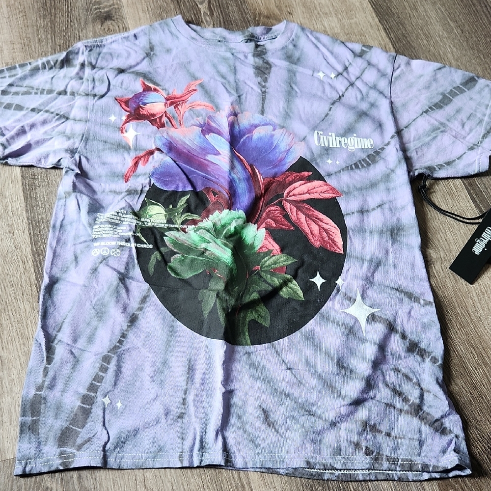 Civilregime Mens Purple Graphic Tee - Short Sleeve